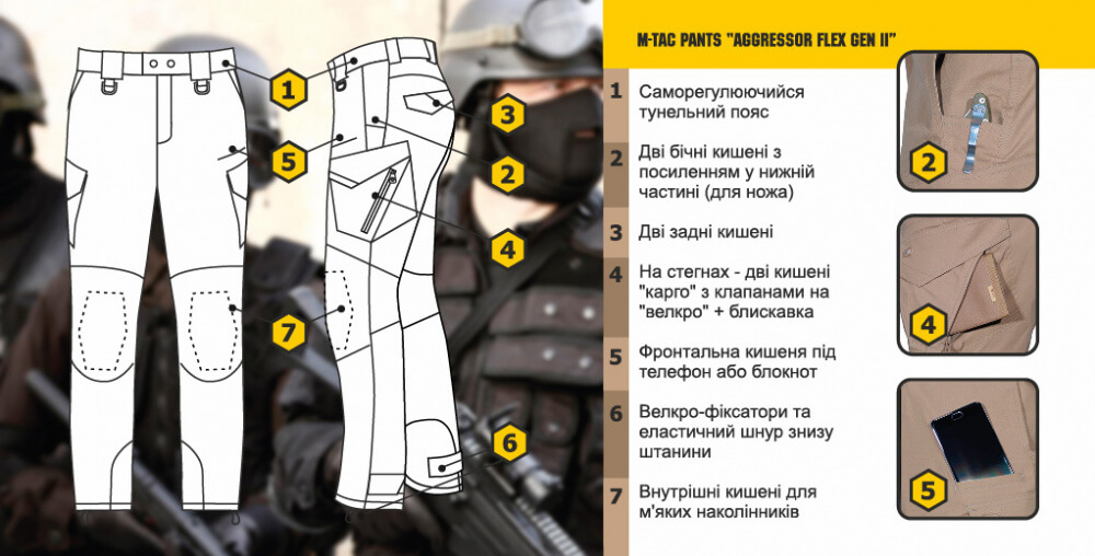 M-Tac брюки Aggressor Gen ІІ Flex Coyote Brown — изображение 6